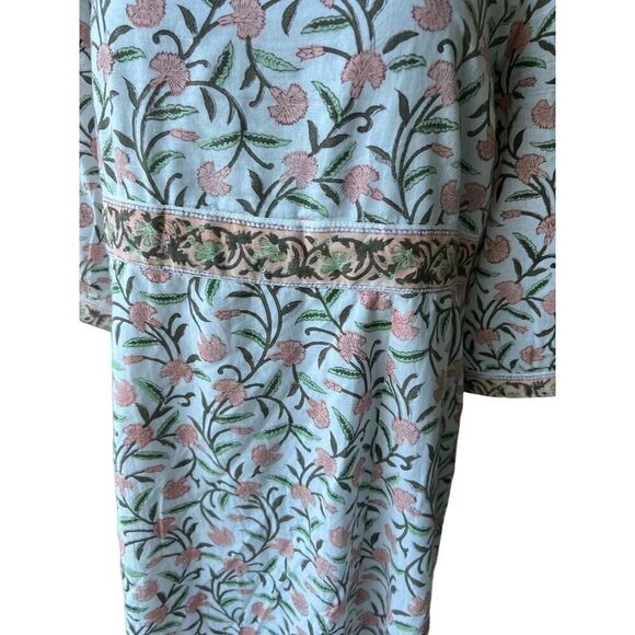MADISON MATHEWS BLOCK PRINT COTTON DRESS SIZE S/M - Picture 7 of 7